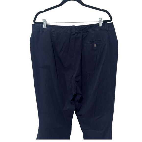 Lauren Ralph Lauren Flat Front Straight Ankle Pants Dark Blue Plus Size 16W - Picture 7 of 12